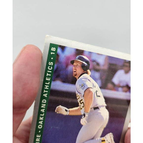 Mark McGwire, 1993 Fleer Fruit of the Loom Oakland Athletics Baseball Card - Picture 4 of 4